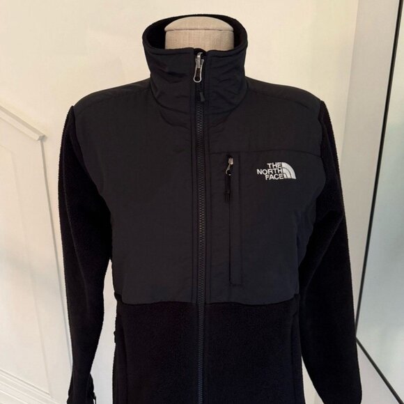 The North Face Women’s Medium Polartec Denali Fleece Jacket Black Full Zip - Picture 1 of 8